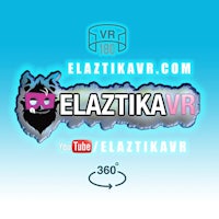 the logo for elizatka vr on a blue background
